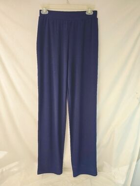 Susan Graver Navy Blue LK Luxe Pull-On Pants with Pockets Sz XXS